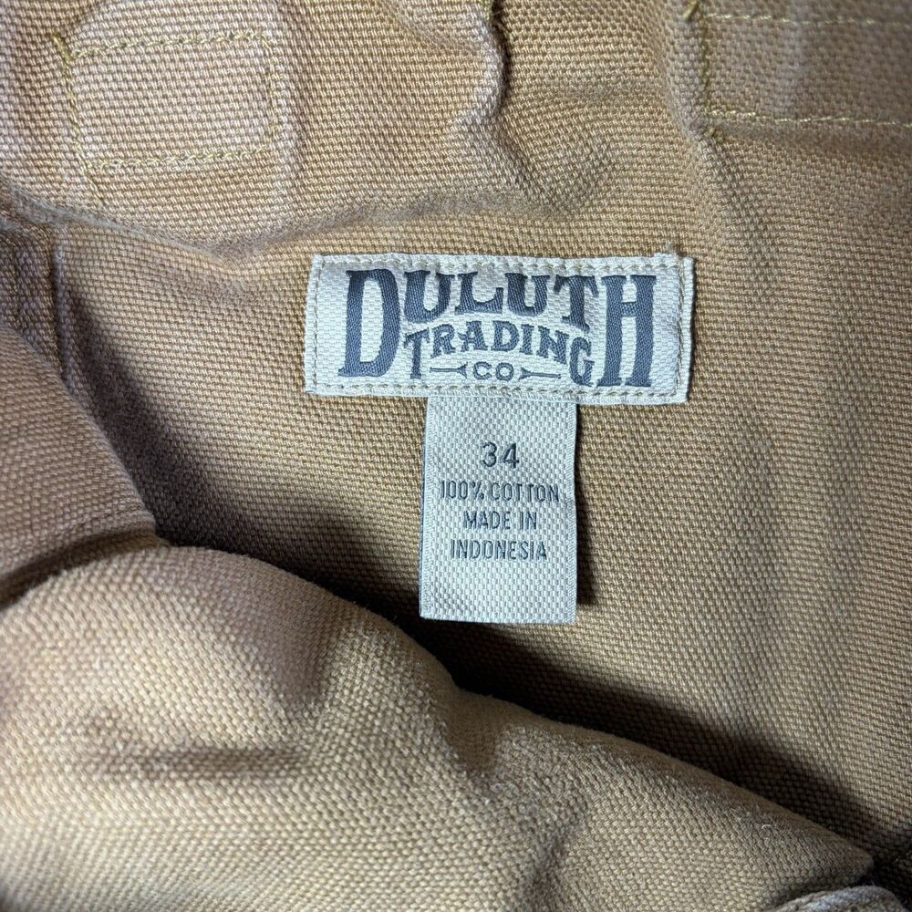 Duluth Fire Hose Cargo Shorts Mens 34x10 Brown Utility Pockets Workwear Canvas - Picture 2 of 7
